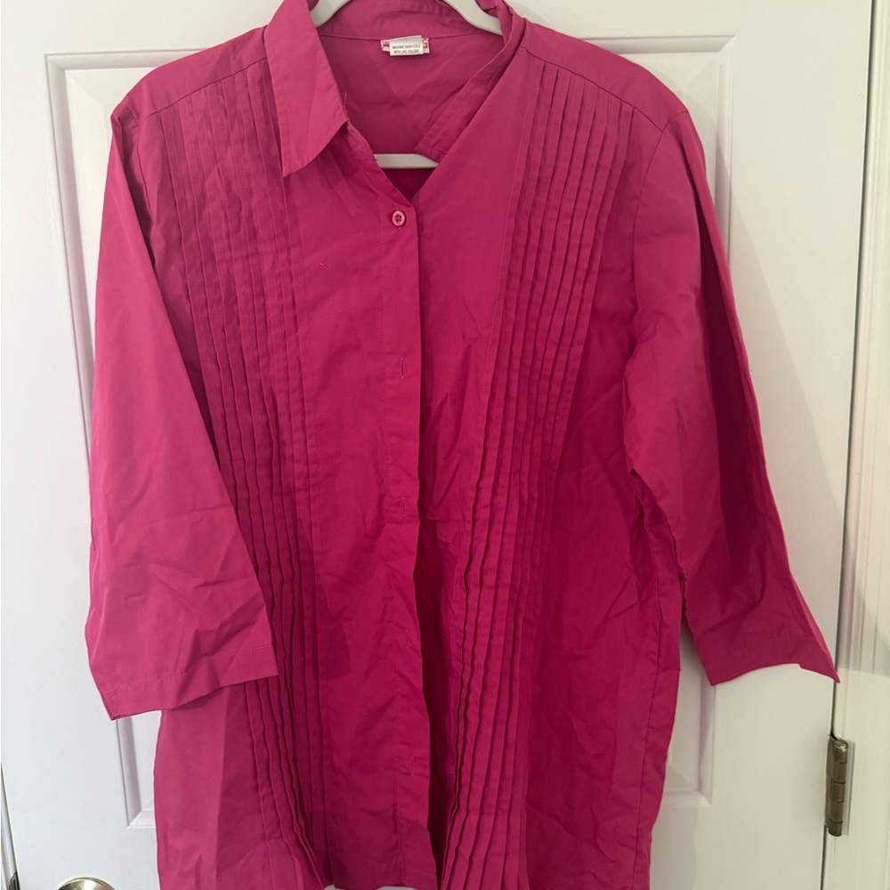 Women's Pink Button Down Shirt